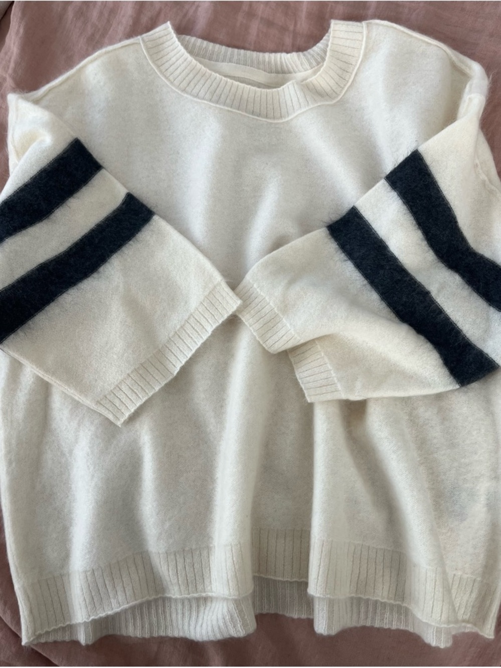 Anthropologie Pilcro brushed cashmere boxy crop sweater, size small.